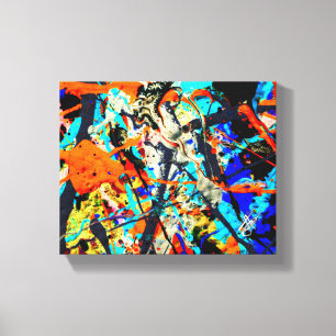Phoenix van het Water Kleurrijke Abstracte Kunst Canvas Afdruk
