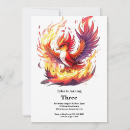 Phoenix verjaardagsuitnodiging kaart
