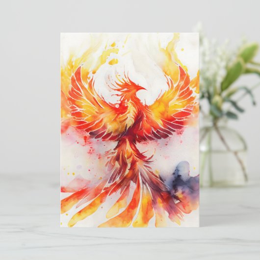 Phoenix verspreidt het is het uitkomen van de stem feestdagenkaart (Staand voorkant)