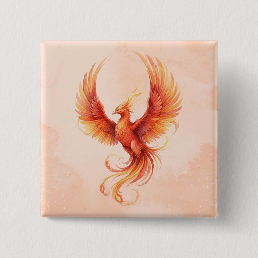 Phoenix Vierkante Button 5,1 Cm (Voorkant)