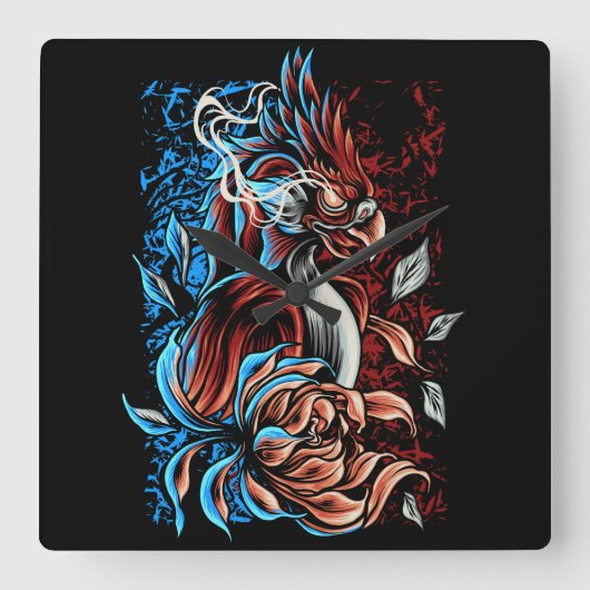 Phoenix Vierkante Klok (Voorkant)