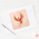 Phoenix Vierkante Sticker (Envelop)