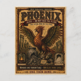 Phoenix, Vintage Circus Monster Briefkaart