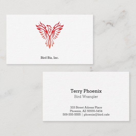 Phoenix Visitekaartje (Voorkant / Achterkant)