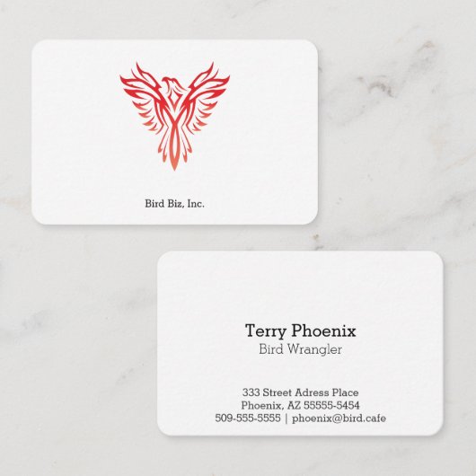 Phoenix Visitekaartje (Voorkant / Achterkant)