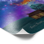 Phoenix vliegend bij nacht foto afdruk (Hoek)