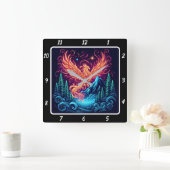 Phoenix vlucht over Midnight Ridge Vierkante Klok (Huis)