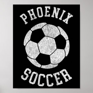 Phoenix Voetbal Retro Versleten 90's Vintage Poster