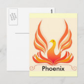 Phoenix vogel briefkaart (Voorkant / Achterkant)