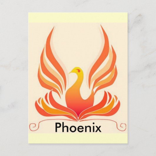 Phoenix vogel briefkaart (Voorkant)