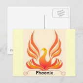 Phoenix vogel briefkaart (Voorkant / Achterkant)