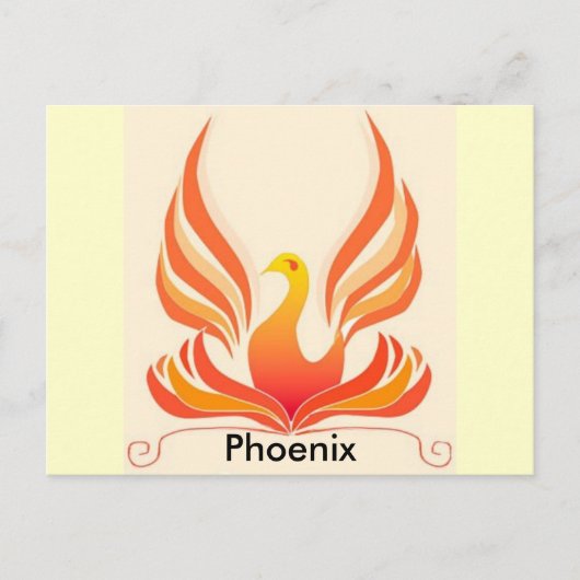 Phoenix vogel briefkaart (Voorkant)