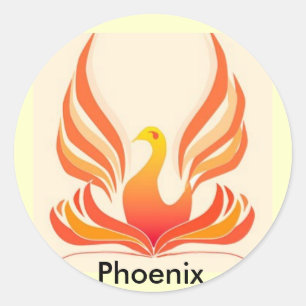 Phoenix-vogel Ronde Sticker