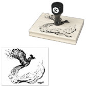 Phoenix Vogel Vliegende Valk Eagle Hawk Vuur Flami Rubberstempel (Gestempeld)