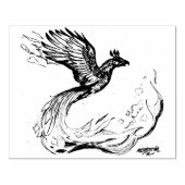 Phoenix Vogel Vliegende Valk Eagle Hawk Vuur Flami Rubberstempel (Afrduk)