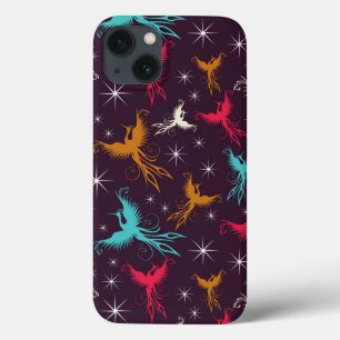 Phoenix Vogels Figuur Patroon iPhone 13 Hoesje