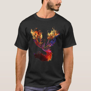 Phoenix vuur vogel wedergeboorte verrijzen uit as  t-shirt