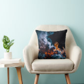 Phoenix Vuur Worp Kussen | Fantasy Vlam Art Deco (Stoel)