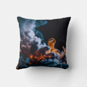Phoenix Vuur Worp Kussen | Fantasy Vlam Art Deco (Achterkant)
