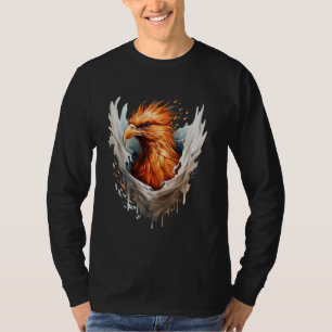 Phoenix Wandkunstwerk Vuurvogel Mythische vogel Ph T-shirt