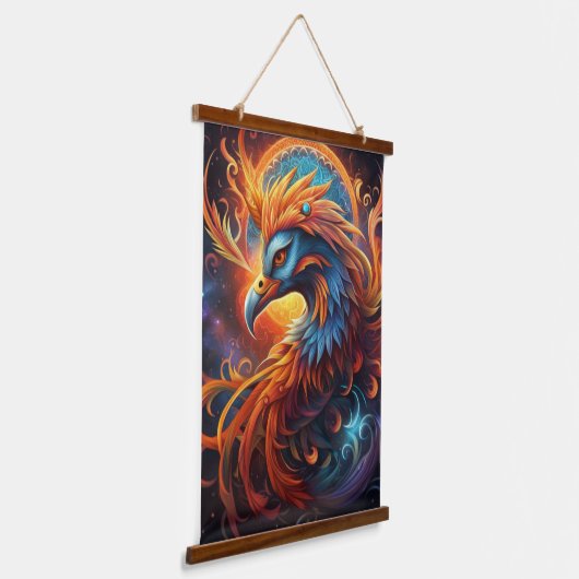 Phoenix wandtapijt hangend wandkleed (Gebogen)
