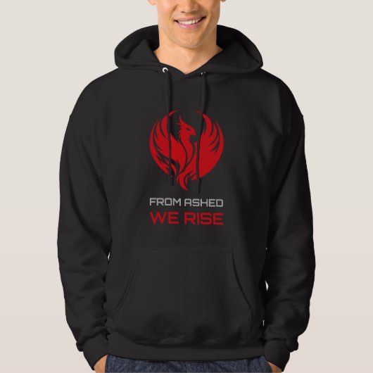 Phoenix Warrior Symbool voor Overlevingsvermogen Hoodie (Voorkant)
