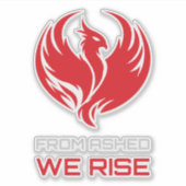 Phoenix Warrior Symbool voor Overlevingsvermogen Sticker (Voorkant)