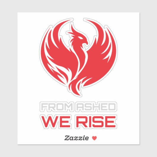 Phoenix Warrior Symbool voor Overlevingsvermogen Sticker (Vel)
