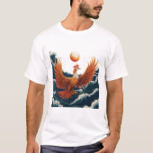 Phoenix Wave Art - Ukiyo-e Sunset Design T-shirt (Voorkant)