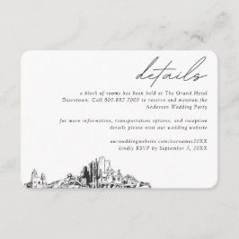 Phoenix Wedding Hotel Kamer Blok Details Informatiekaartje