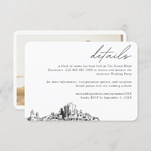 Phoenix Wedding Hotel Kamer Blok Details Informatiekaartje