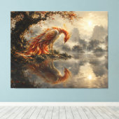 Phoenix Weerspiegeling van Stilte Canvas Afdruk (Insitu (Houten vloer))
