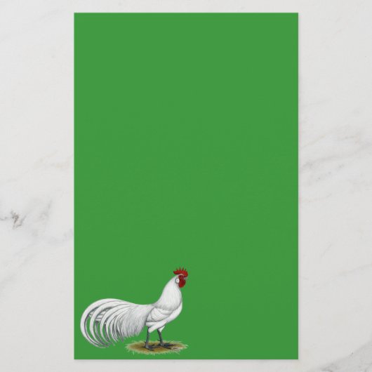 Phoenix: Witte rooster Briefpapier (Voorkant)