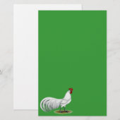 Phoenix: Witte rooster Briefpapier (Voorkant / Achterkant)
