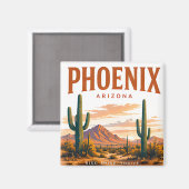 Phoenix woestijn skyline magneet (Voorkant / Achterkant)