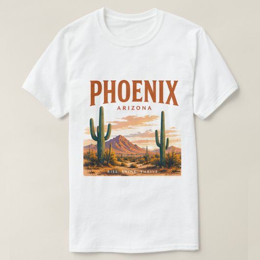Phoenix woestijn skyline t-shirt (Design voorkant)