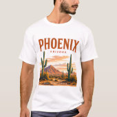 Phoenix woestijn skyline t-shirt (Voorkant)