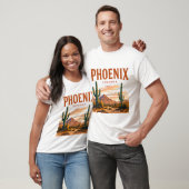 Phoenix woestijn skyline t-shirt (Unisex)