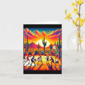 Phoenix woestijn zonsondergang basketbal_ hittegol kaart (Gele Bloem)