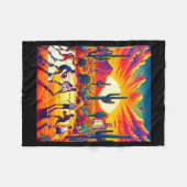 Phoenix woestijn zonsondergang basketbal hittegolf fleece deken (Voorkant (Horizontaal))