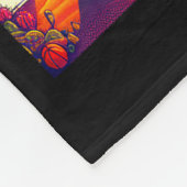 Phoenix woestijn zonsondergang basketbal hittegolf fleece deken (Hoek)