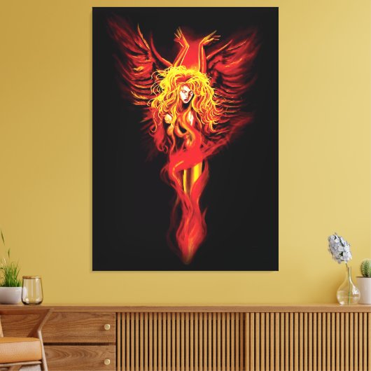 Phoenix Woman Canvas Afdruk (Insitu (Woonkamer))