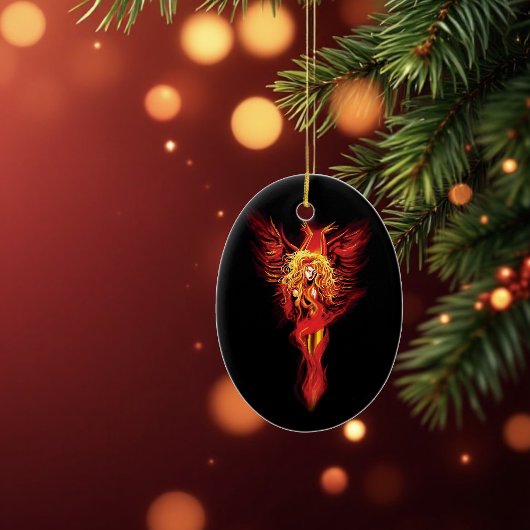 Phoenix Woman Keramisch Ornament