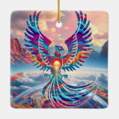 Phoenix Zonsopgang Keramisch Ornament (Achterkant)