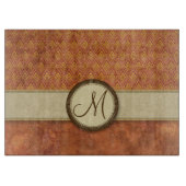 Phoenixes Fire Feather Pattern met Monogram Snijplank (Voorkant)