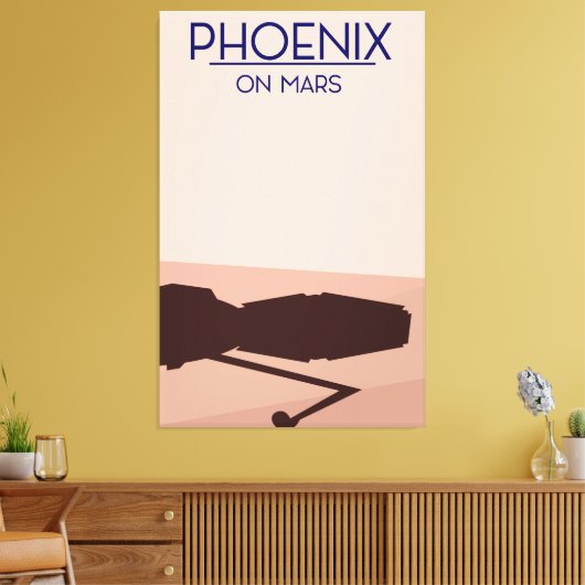 Phoenixlander op Mars. Canvas Afdruk (Insitu (Woonkamer))