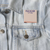 Phoenixlander op Mars. Vierkante Button 5,1 Cm (In situ)