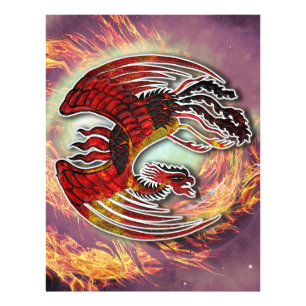 Phoenix's Resurgence: Opstaan uit Life's Flame Foto Afdruk