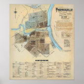 Phoenixville City PA Map 1921 Poster (Voorkant)