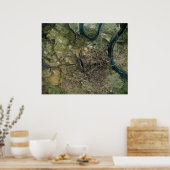 Phoenixville Mont Clare 1937 Aerial Map PA Poster (Keuken)